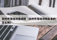 軟件開發(fā)培訓(xùn)速成班（軟件開發(fā)培訓(xùn)班出來(lái)的怎么樣）