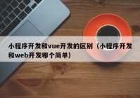 小程序開發(fā)和vue開發(fā)的區(qū)別（小程序開發(fā)和web開發(fā)哪個(gè)簡單）